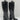 Chloé Wave Black Leather Pointy Toe Zip Block Heel Knee High Boots Women’s 37 - Very Good - Ufashion