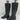 Karl Lagerfeld SEINE Black Leather Side Zip Knee High Riding Boots Wmns 6.5M/37 - Very Good - Ufashion