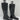 Karl Lagerfeld SEINE Black Leather Side Zip Knee High Riding Boots Wmns 6.5M/37 - Very Good - Ufashion