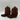 Shyanne Girls' Double-Fringe Western Boot Snip Toe Brown Size 12D - Very Good - Ufashion