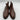 Aquatalia Fantina Women's Brown Leather Side Zip Ankle Boots Brown 5M - Very Good - Ufashion