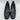Trotters HONOR Black Leather Square Toe Block Heel Slip On Flats, Womens Size 7W - Very Good - Ufashion