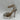 Aquazzura KIRA CUTOUT Silver/Gold Metallic Peep Toe Platform Sandals, Size 37.5 - Very Good - Ufashion