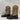 Corral Black/Honey Ostrich Embroidery Square Toe Western Boots Men’s 8EE - Very Good - Ufashion