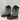 Corral Brown/Blue Caiman Overlay & Embroidery Square Toe Western Boots 9EE - Very Good - Ufashion