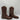 Corral Brown Embroidery Leather Square Toe Pull On Western Boots Mens 8.5D - Very Good - Ufashion