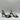 Women’s Saks Fifth Avenue Embellished Leather Stiletto Heel Sandals Black Sz 7M - Very Good - Ufashion