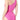 MICHAEL Michael Kors Women's Ribbed One-Shoulder Side-Cutout Swimsuit Pink 10 - Ufashion