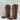 Corral Women's Inlay Orix Leather Western Boots Brown Size 6.5M - Very Good - Ufashion