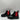 Alexander McQueen Women’s Platform Leather Chelsea Boots Black/Red Size 39.5 - Very Good - Ufashion