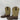 Circle G Chocolate/Green Embroidery Leather Square Toe Western Boots Men’s 11.5D - Ufashion