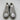 Saint Laurent Women Andy Leather Sneakers Sliver Size 39 - Very Good - Ufashion