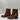 Marco Delli Women's Embroidered Eagle Fashion Booties Brown Size 38 - Very Good - Ufashion