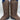 Old West Western Boots Mens Round Toe Cowboy Heel Pull On Size 12 D - Very Good - Ufashion