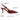 Journee Closed Pointed Toe Slingback Sweetheart Stiletto Pump for Women - Knightly Buckle Ankle Strap Heel Wine, 9.5 - Very Good - Ufashion