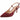 Journee Closed Pointed Toe Slingback Sweetheart Stiletto Pump for Women - Knightly Buckle Ankle Strap Heel Wine, 9.5 - Very Good - Ufashion