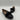 London Rag Womens Black Patent Man Made With bow Size 8 - Very Good - Ufashion