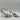 Women’s Gucci Crawford Metallic Leather Sandals Silver Size 38.5 - Very Good - Ufashion