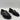 Steve Madden Black Gold Buckle Loafers Womens 6.5M Slip-On Man Made Material - Very Good - Ufashion