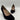 Kelly & Katie Black Pointed-Toe Heels Genna 8.5M Textile Upper & Man-Made Sole E - Very Good - Ufashion
