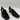 JOURNEE COLLECTION Womens Black Leather & Suede Block Heel Loafers Bow  Size 8.5 - Very Good - Ufashion