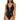 BECCA Women's One Piece Swimsuit, Plunge Neck, Crochet,  Black (C), Small - Ufashion