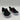 Nike Kids Athletic Sneakers 7C Black/White With Red Swoosh & Pink Accents - Very Good - Ufashion