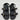 Madden Girl Womens Sprittz Double Buckle Strap Flat Sandals Black Size 8.5 - Very Good - Ufashion