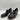 Barretos Womens Black Leather Block Heel Loafers 10M Gretel Slip-On Comfort Shoe - Very Good - Ufashion