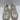Hush Puppies Cane FLATS Ceiling Off White/Gold Metallic Casual Sneaker Size 9.5M - Very Good - Ufashion