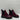 Karl Lagerfeld Women Patent Leather Chelsea Booties Plum Size 7M/37.5 - Very Good - Ufashion