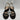 Gianvito Rossi Black Leather Open Toe Cone Heel Slingback Sandals Women’s 37.5 - Very Good - Ufashion
