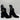Gianvito Rossi Black Suede Round Toe Side Zip Block Heel Ankle Boots Womens 36.5 - Very Good