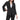 NWT Women Calvin Klein One-Button Jacket with Ruched Sleeve Color Black Size 14 - Ufashion