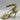 Alexander Mcqueen Crystal Satin Ankle-Cuff Cocktail Sandals Yellow Size 37.5 - Very Good - Ufashion
