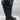 JG Black Synthetic Knee Boots Studded Red Back Zipper Size XWC 8 - Very Good - Ufashion