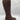 Anne Klein Lacey Brown Faux Suede Calf Boot Square Toe Block Heel Size 8.5 - Very Good