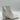 Journee CollectionWomen's Haylinn Block Heel White Ankle Dress Booties Size 7.5M - Very Good