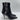 SAINT LAURENT ‘Jill’ 90 Crystal-Buckle Black Leather Ankle Boots Size 39