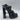 YSL Saint Laurent Platz 105 Leather Buckle Sandals Black Platform Size 37.5 - Very Good - Ufashion