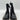 B.O.C. Carter Combat Shiny Lace Up Faux Leather Boots Size 7.5W - Very Good - Ufashion