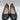 Earth Rellia Block Heel Ballet Pumps Black Leather Size 8.5 W - Like New - Ufashion