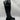 Women's Steven New York Haisley Tall Knee High Black PU Side Zip Boots Size 8M - Very Good - Ufashion