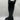 Women's Steven New York Haisley Tall Knee High Black PU Side Zip Boots Size 8M - Very Good - Ufashion