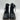B.O.C. Carter Combat Shiny Lace Up Side Zip Faux Leather Boots Size 7 W - Very Good - Ufashion